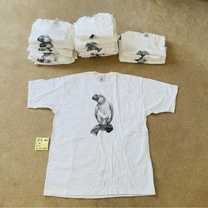 15 x New T-shirts mens XL cotton White Parrot